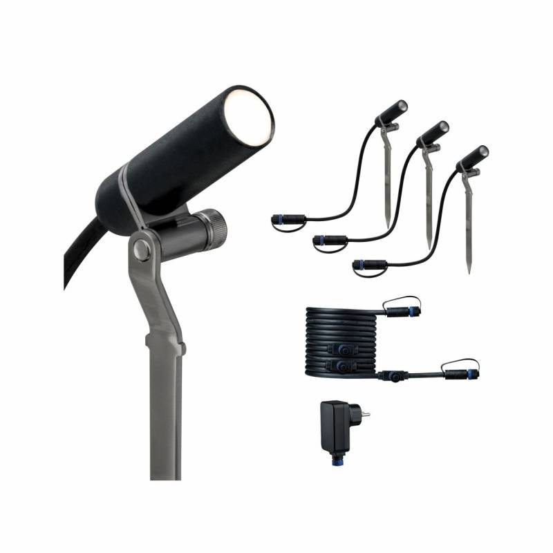 Paulmann Plug & Shine Spot Plantini Basisset Outdoor schwenkbar drei Spots von Paulmann