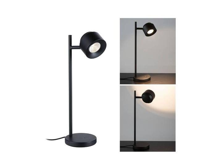 Paulmann LED Tischlampe Puric Pane I, dimmbar, schwarz, für Wohn- / Esszimmer, Metall, Modern, LED Tischlampe von Paulmann