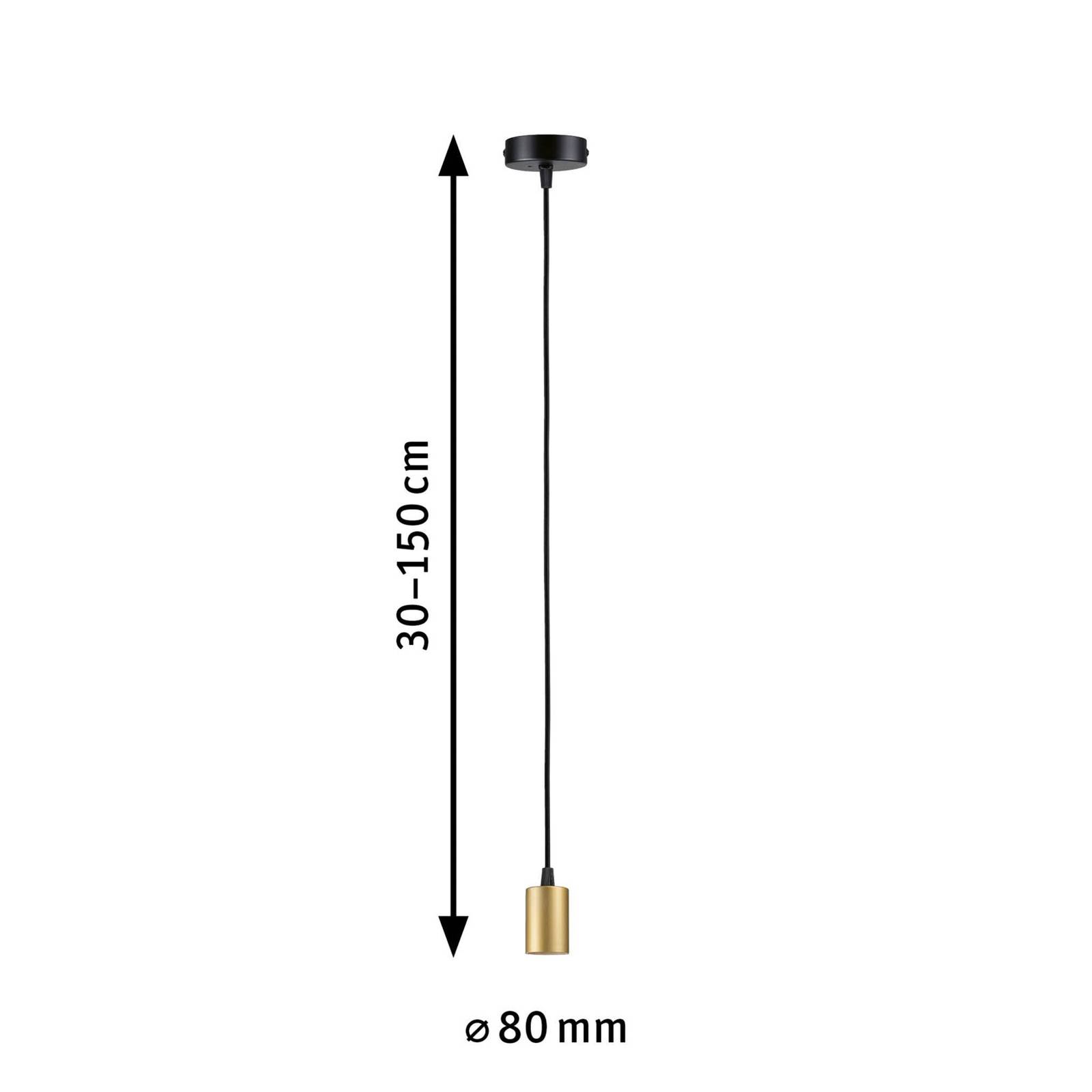 Paulmann Ravi Pendelfassung E27, schwarz/mattgold von Paulmann