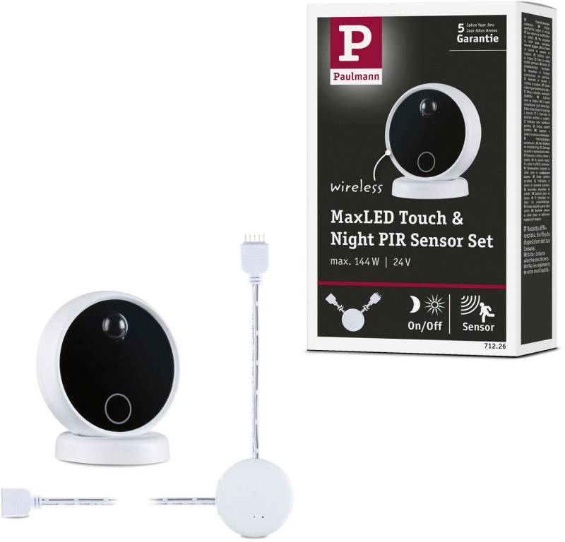 Paulmann Sensor MaxLED DC 24V max. 144W Weiß, Schwarz, (2-St), Memoryfunktion, Dimmer, Ein-/Ausschalter von Paulmann