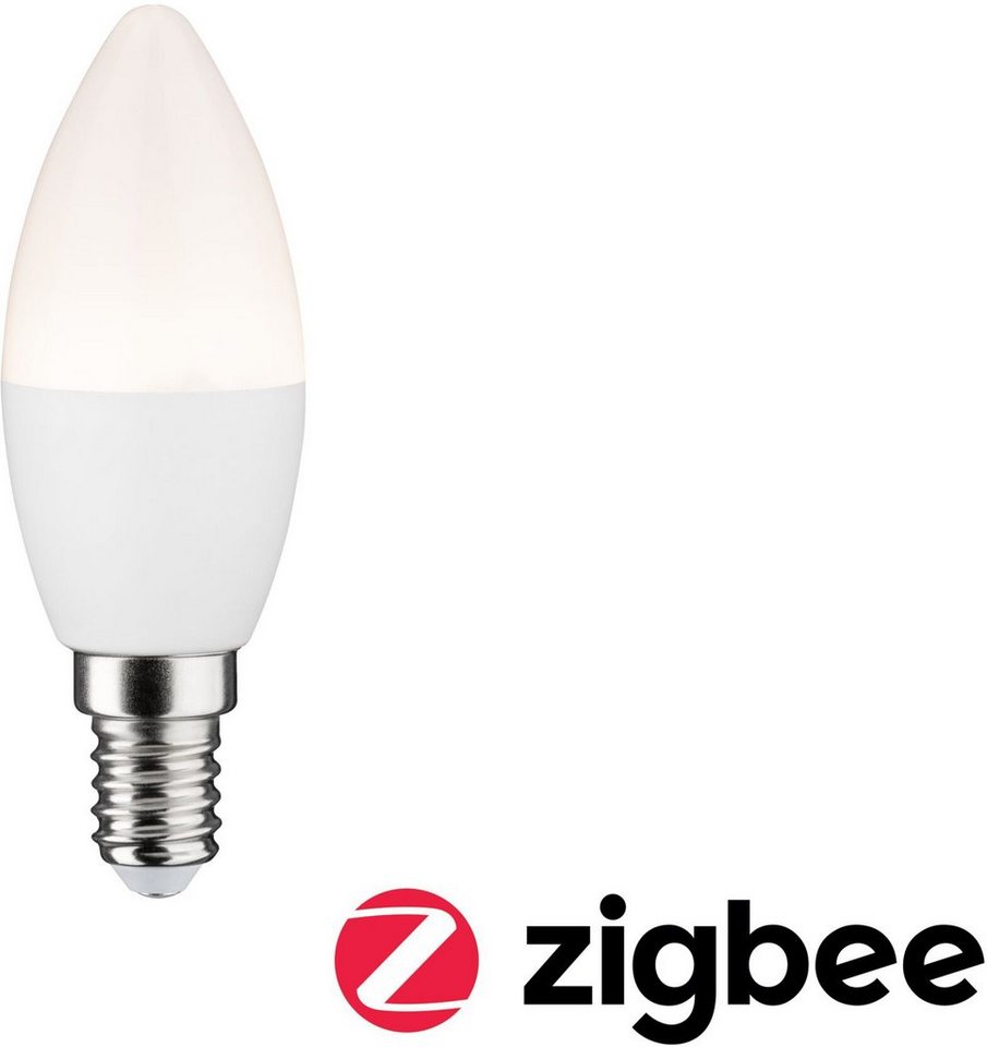 Paulmann LED-Leuchtmittel Smart Home Zigbee Kerze 5 W Matt E14 2.700K Warmweiß, E14, 1 St., Warmweiß von Paulmann