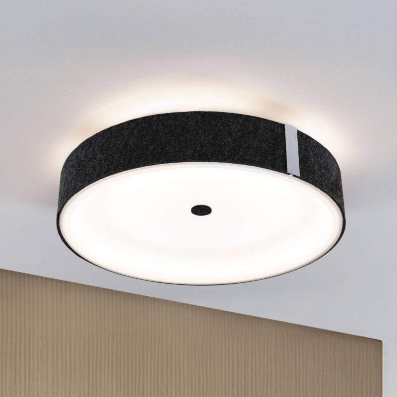 Paulmann Smart LED-Deckenlampe Malika anthrazit Ø 40 cm Filz von Paulmann