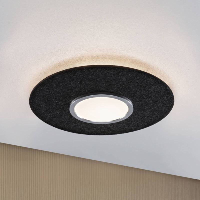 Paulmann Smart LED-Deckenlampe Tulga, anthrazit Ø 45 cm Filz von Paulmann