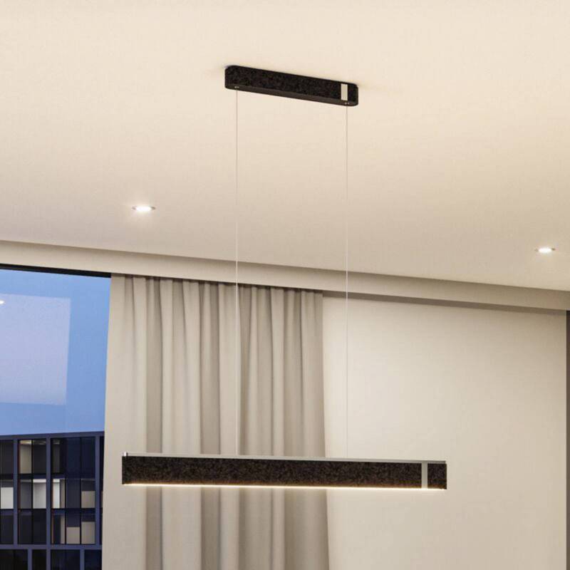 Paulmann Smart LED-Hängelampe Jagun, anthrazit, 100 cm, Filz von Paulmann