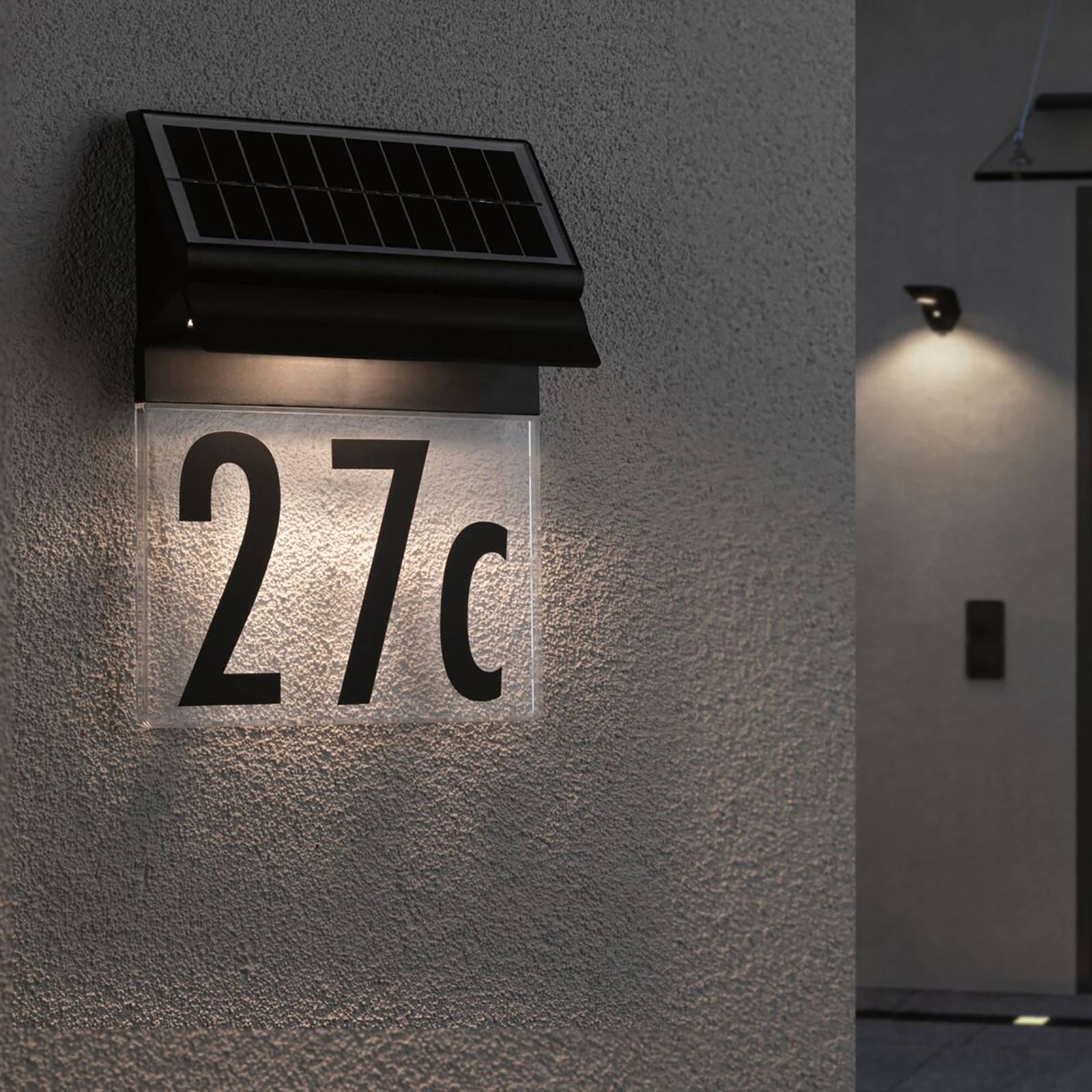 Paulmann Solar-Hausnummernleuchte Neda in Schwarz Paulmann Solar-Hausnummernleuchte Neda in Schwarz von Paulmann