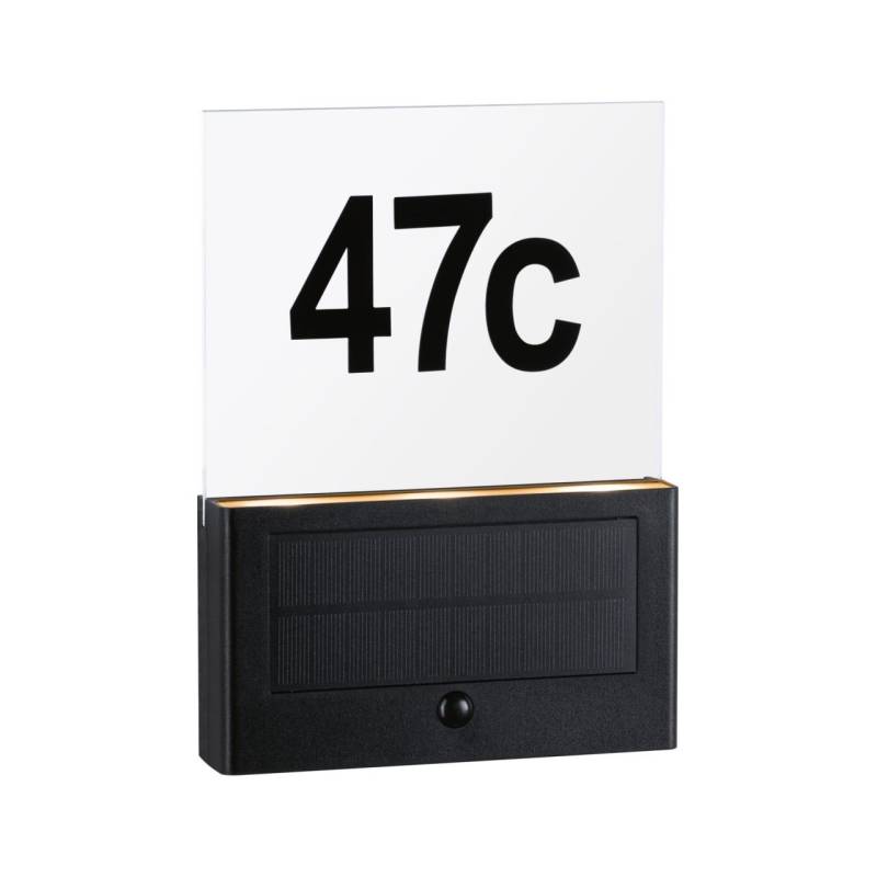 Paulmann Solar LED Hausnummernleuchte Neda insect-friendly 22,6 x 16,3 cm von Paulmann