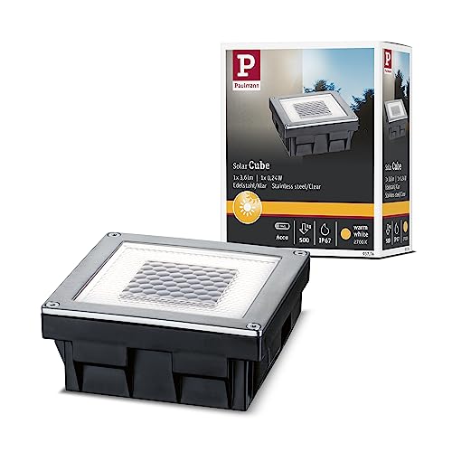 Paulmann 937.74 Special Line Solar Cube/Box LED IP67 Warmweiß 0,24W 93774 Solarleuchte Outdoor Bodenleuchte Außenleuchte Pflasterstein von Paulmann
