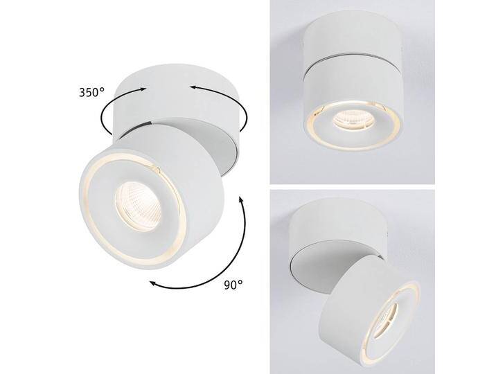 Paulmann Spircle LED-Aufbaustrahler weiß matt, weiß / opal, für Wohn- / Esszimmer, Aluminium, Modern, LED Deckenlampe von Paulmann