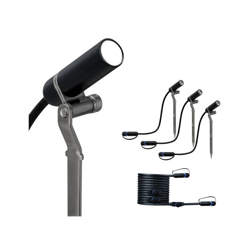 Paulmann Spot Erweiterungsset 'Plug & Shine Plantini' Erdspieß 3 x 2,5 W von Paulmann