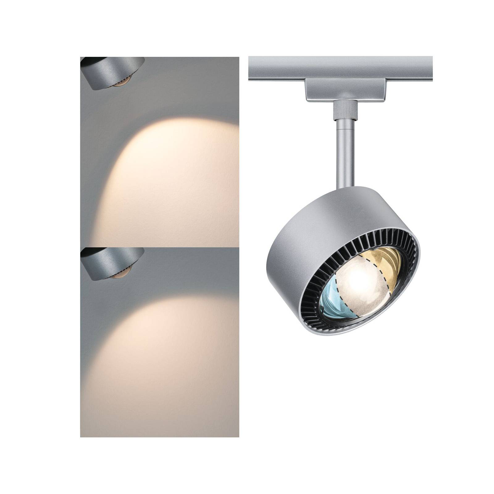 Paulmann URail Aldan LED-Spot, chrom matt, Metall, CCT von Paulmann