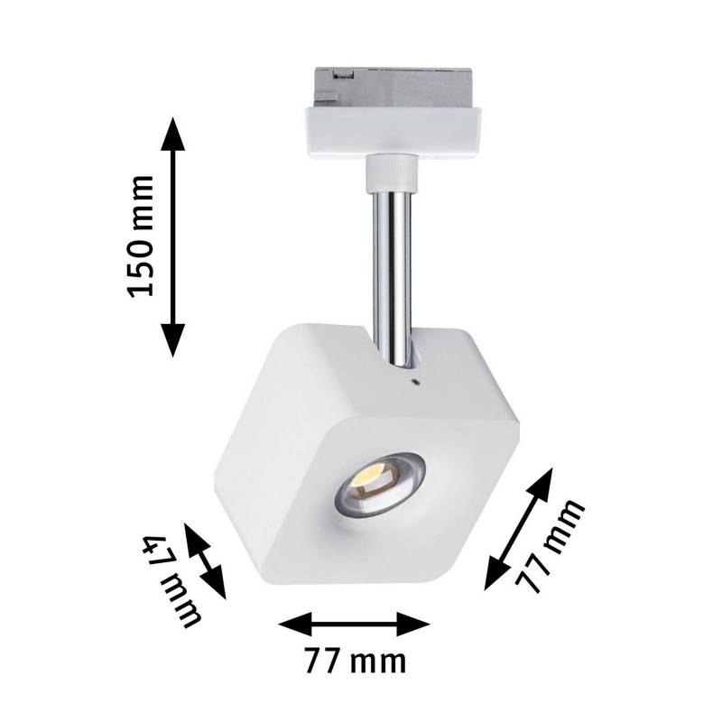 Paulmann URail Cube LED-Spot dimmbar 2.700K weiß von Paulmann