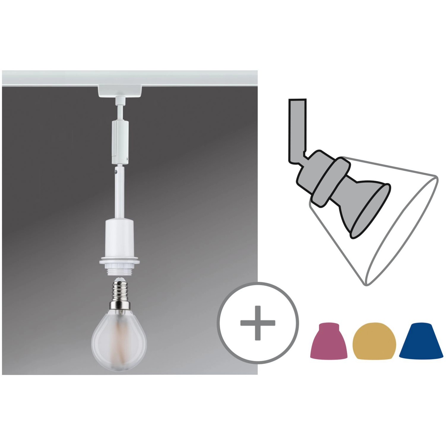 Paulmann URail DecoSystems Pendel Weiß max. 1x20W E14 ohne Leuchtmittel Paulmann URail DecoSystems Pendel Weiß max. 1x20W E14 ohne Leuchtmittel von Paulmann
