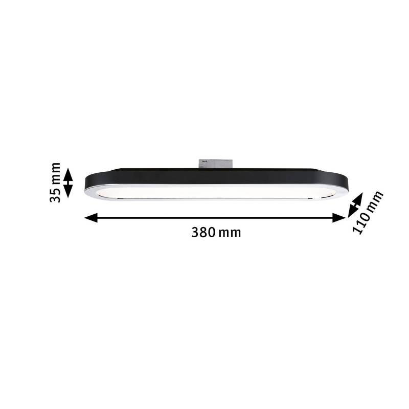 Paulmann URail LED-Panel 7W 2.700K schwarz matt von Paulmann