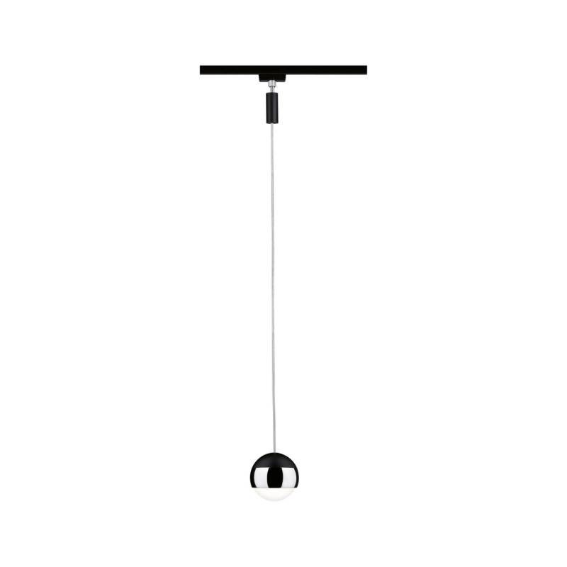Paulmann URail LED Pendelleuchte Capsule ll schwarz matt chrom 8,7 x 130 cm warmweiß von Paulmann