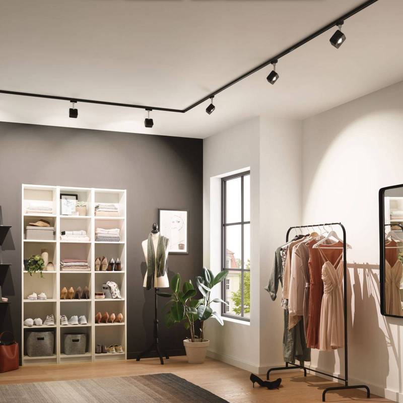 Paulmann URail-System-Schiene, 100 cm, schwarz matt von Paulmann