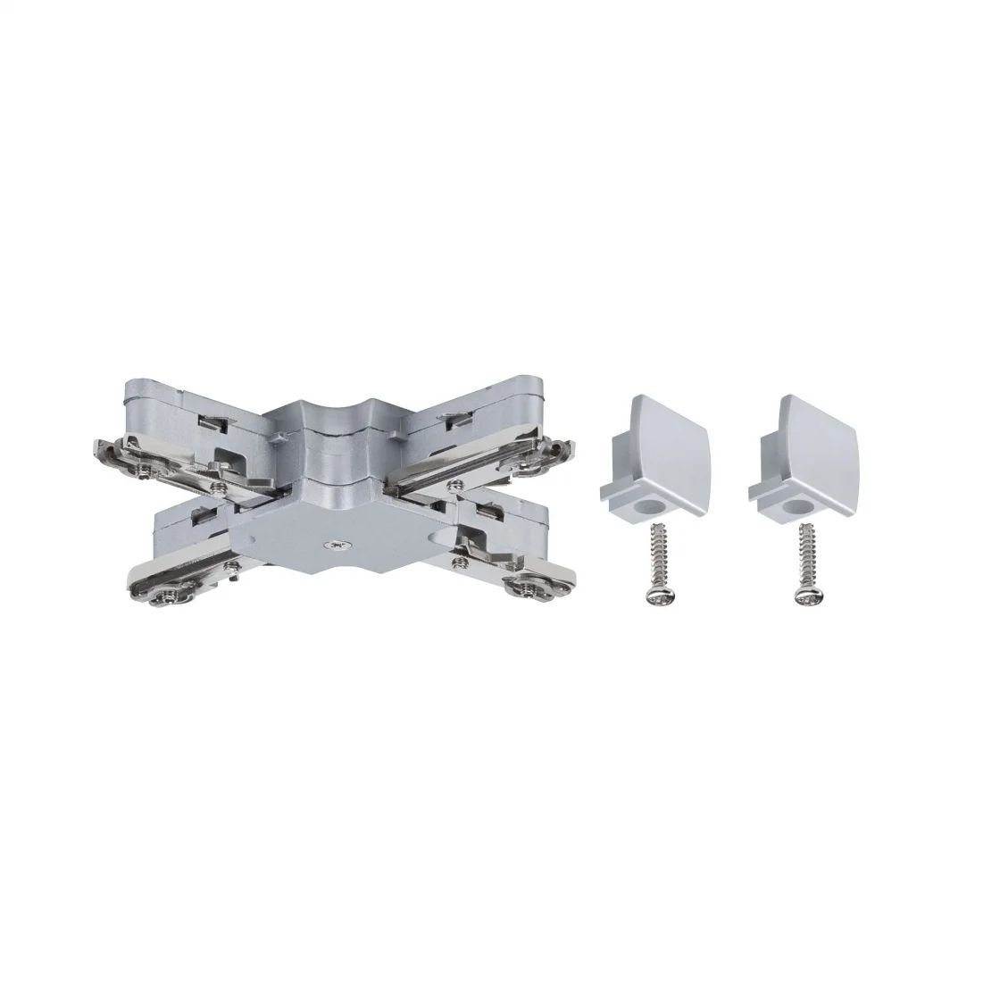 Paulmann URail X-Verbinder chrom matt 10,4 x 10,4 cm max. 1.000 W von Paulmann
