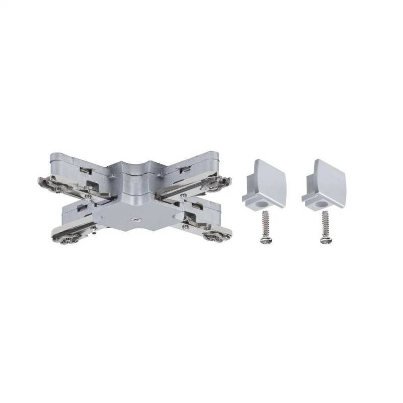 Paulmann URail X-Verbinder chrom matt 10,4 x 10,4 cm max. 1.000 W von Paulmann