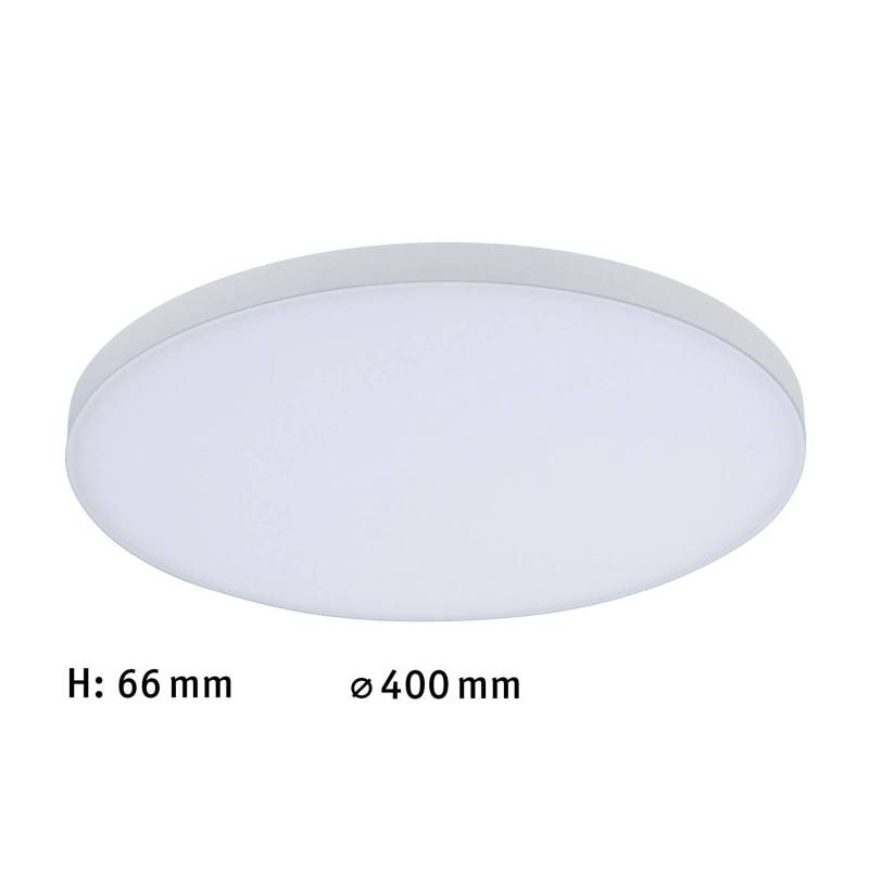 Paulmann LED-Panel Velora, weiß, Ø 40 cm, 3.000 K, Metall von Paulmann