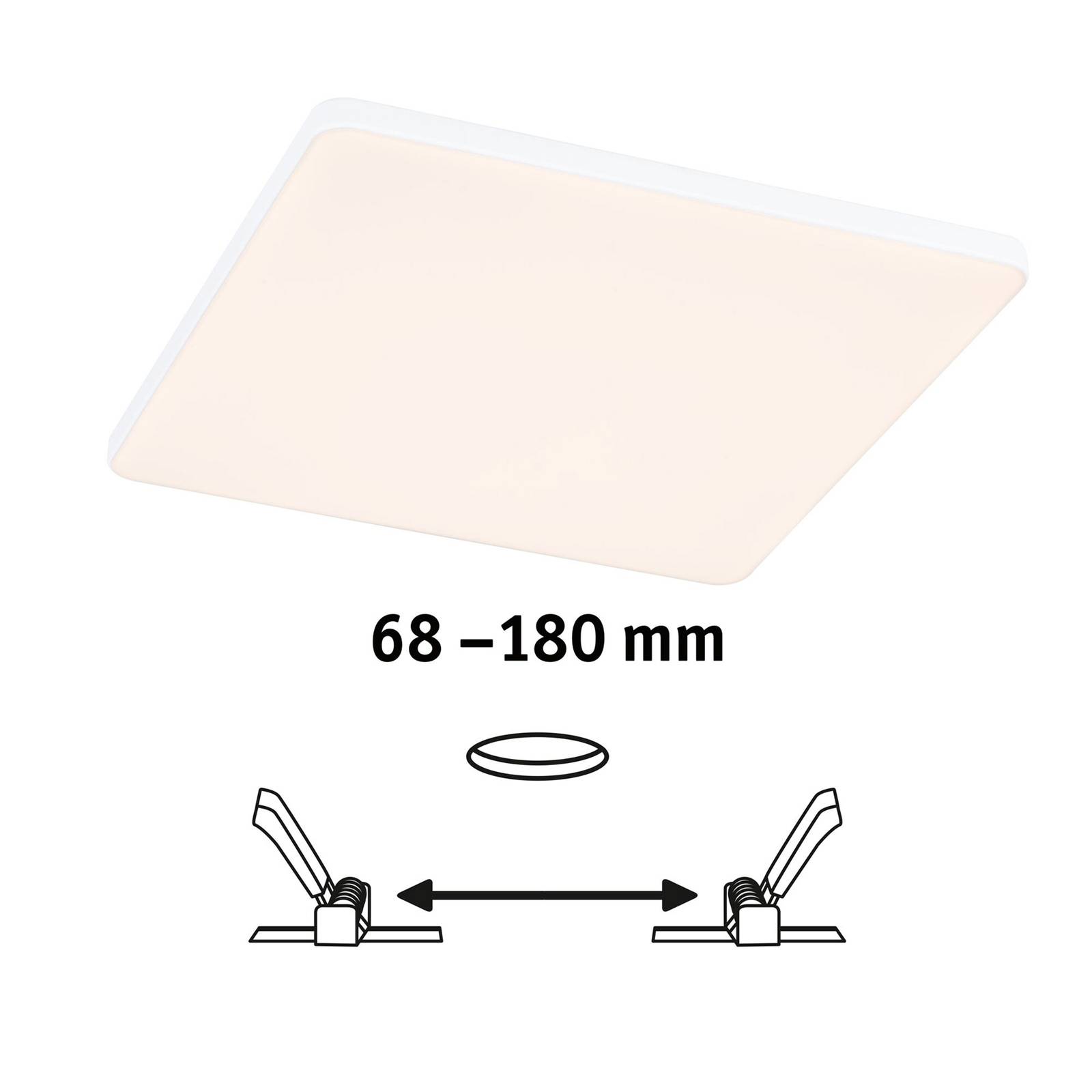 Paulmann Veluna Edge IP44 3000K dimm 20x20cm von Paulmann