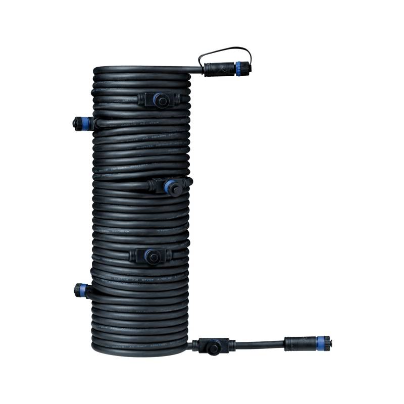 Paulmann Verbindungskabel 'Plug & Shine' 15 m 7 Ausgänge schwarz von Paulmann