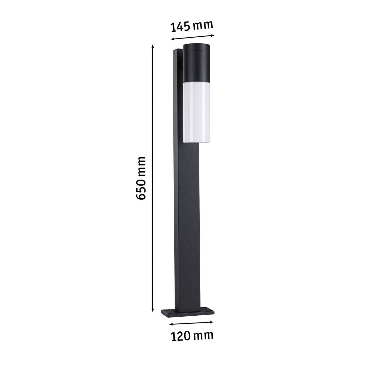 Paulmann Wegelampe Tralia, anthrazit Höhe 65 cm Alu IP44 E27 von Paulmann