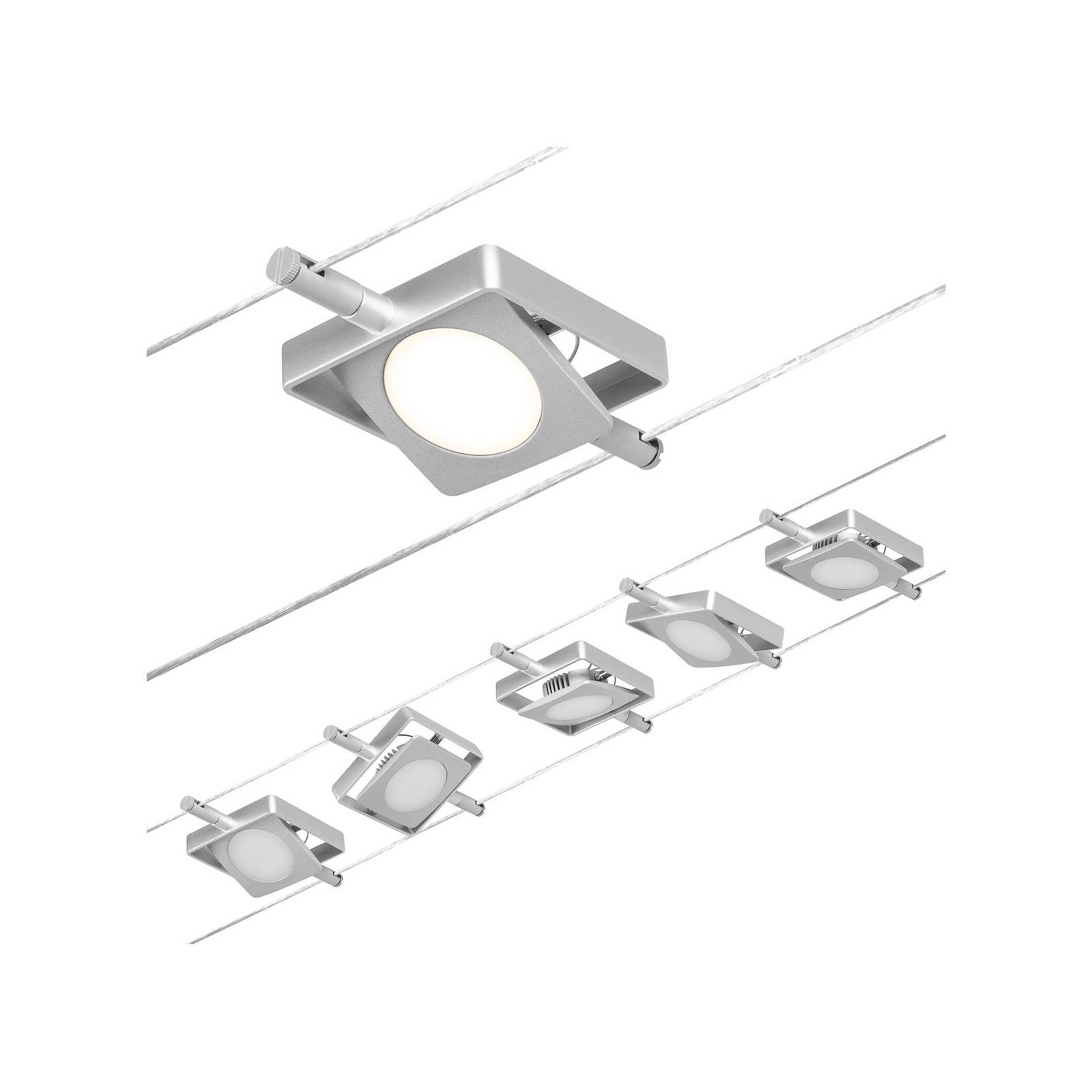 Paulmann Wire MacLED LED-Seilsystem, 5-fl. chrom Paulmann Wire MacLED LED-Seilsystem, 5-fl. chrom von Paulmann