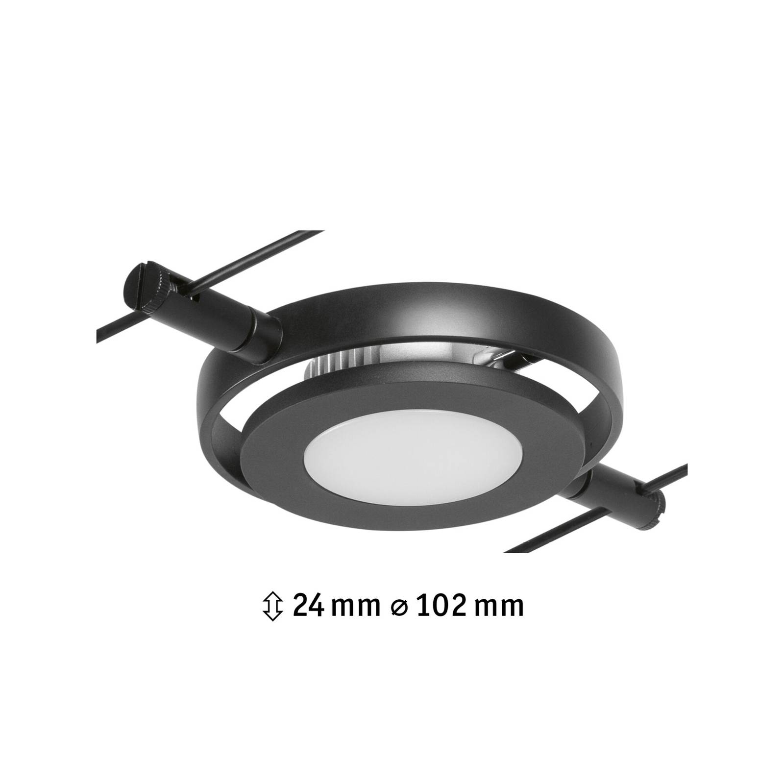 Paulmann Wire RoundMac Spot für Seilsystem schwarz von Paulmann