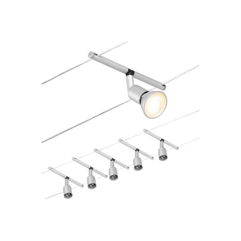 Paulmann Wire Salt Seilsystem, 5-flammig 5 m chrom von Paulmann