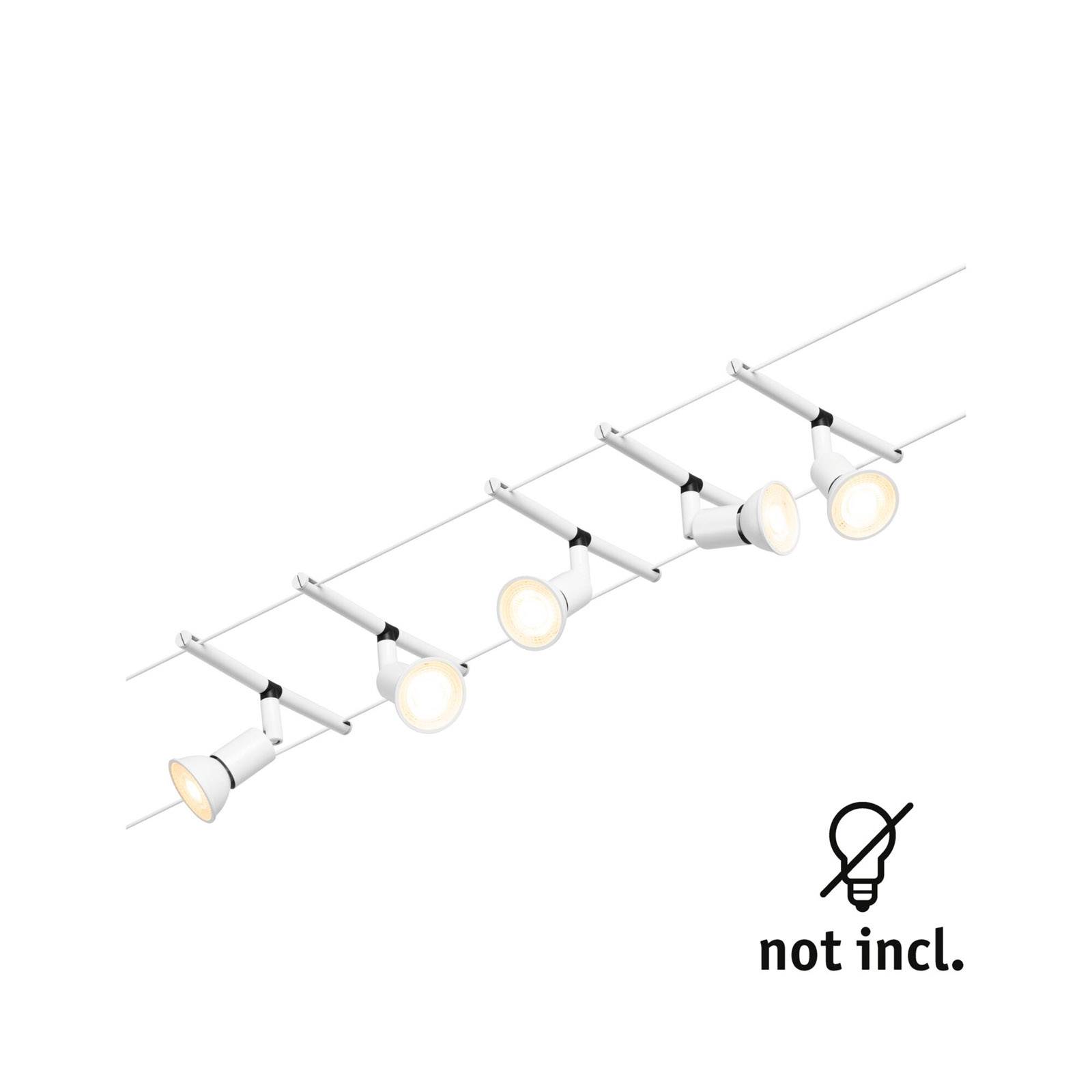 Paulmann Wire Salt Seilsystem, 5-flammig 5 m weiß von Paulmann