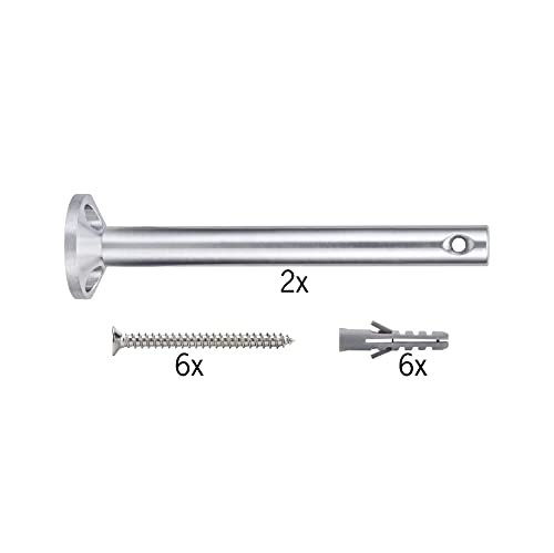 Paulmann 17806 Seilsytem Seil-Zubehör Umlenker/Abhängung für Spannseil 1 Paar 165 mm Chrom matt Zubehör Halogen 12V inklusive Dübel und Schrauben von Paulmann