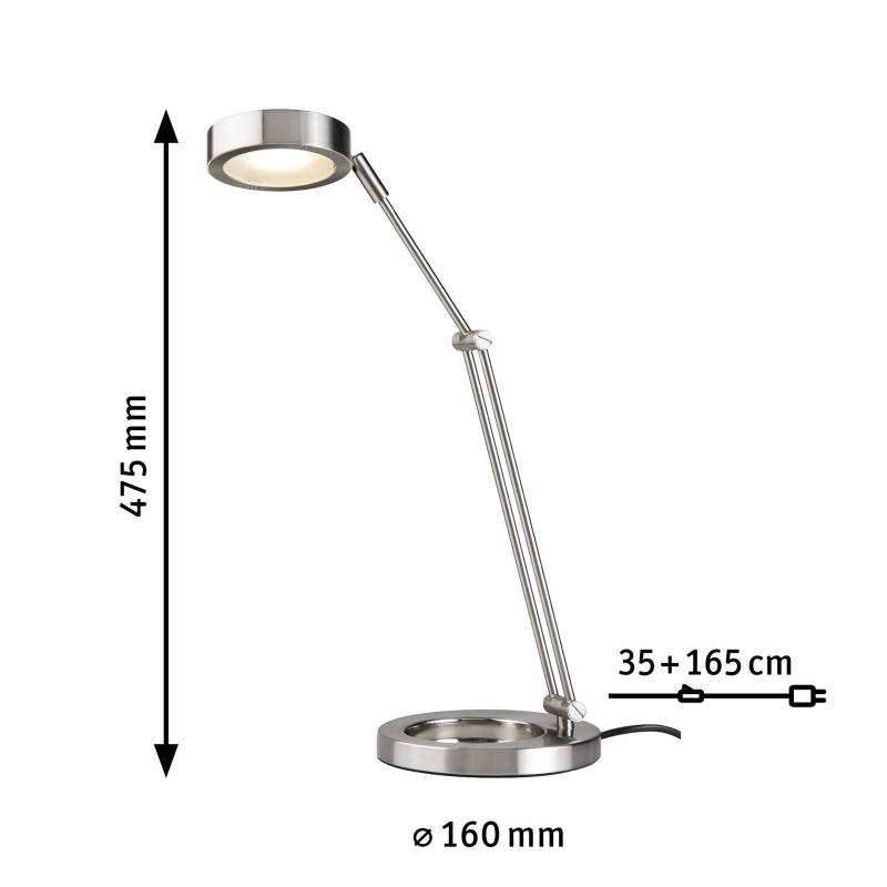 Paulmann Zed LED-Schreibtischlampe eisen gebürstet von Paulmann