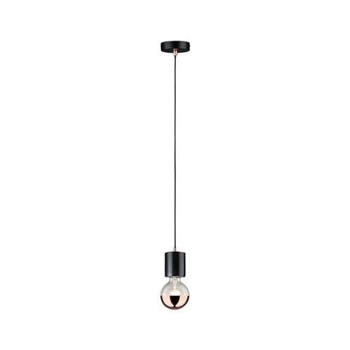 Paulmann 79751 Neordic Pendelleuchte Nordin max. 60 Watt Pendellampe Schwarz, Marmor, Kupfer matt Hängelampe Marmor Hängeleuchte E27 von Paulmann