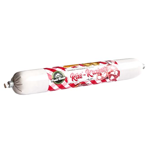 Pauls Beute Premium Trainingswurst für Hunde | Schnittfeste Hundewurst mit 30 % hochwertigem Bergkäse | 100g x 28 Stück | Käse Leckerli für Hunde | Ohne Zusätze & Getreide von Pauls Beute
