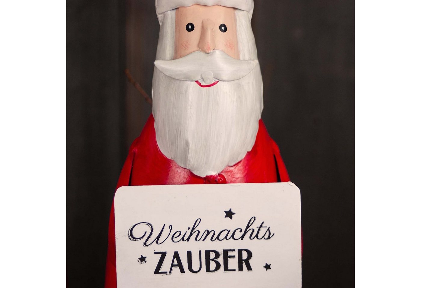 Paulslandhaus Gartenfigur Zaunhocker Weihnachtsmann Pfostenhocker Nikolaus Weihnachtsdekoration von Paulslandhaus