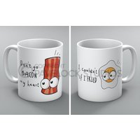 Geh Nicht Speck Mein Herz Becher Tassen Ei Eier Ihm Valentinstag Liebe Lustig Niedlich von PavelockStudiosLtd