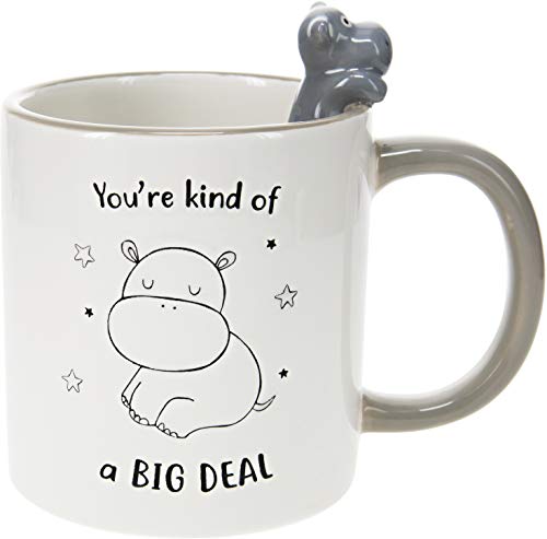 Pavilion Gift Company 45631 You're Kind Of A Big Deal - Hippo Gray 17oz Dolomite Coffee Cup Mug Becher, keramik, grau Pavilion Gift Company 45631 You're Kind Of A Big Deal - Hippo Gray 17oz Dolomite Coffee Cup Mug Becher, keramik, grau von Pavilion Gift Company