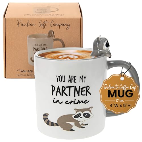 Pavilion Gift Company 45634 Dolomit-Kaffeetasse mit Aufschrift You Are My Partner In Crime, Waschbärgrau, 500 ml Tasse, Keramik, Grau Pavilion Gift Company 45634 Dolomit-Kaffeetasse mit Aufschrift You Are My Partner In Crime, Waschbärgrau, 500 ml Tasse, Keramik, Grau von Pavilion Gift Company