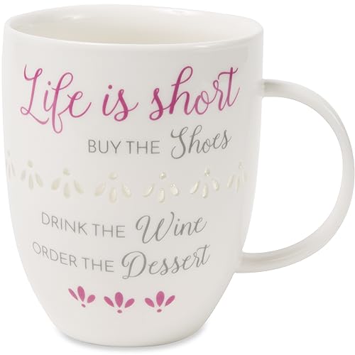 Pavilion Gift Company 66508 Life is Short Buy Shoes Drink Wine Order The Dessert Becher, weiß Pavilion Gift Company 66508 Life is Short Buy Shoes Drink Wine Order The Dessert Becher, weiß von Pavilion Gift Company