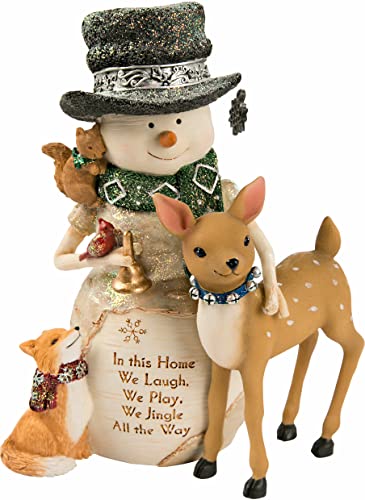 Pavilion Gift Company Home We Laugh We Play We Jingle All The Way-16,5 cm Sammlerstück Schneemann Hirsch Fuchs Eichhörnchen und Kardinalfigur, Weiß Pavilion Gift Company Home We Laugh We Play We Jingle All The Way-16,5 cm Sammlerstück Schneemann Hirsch Fuchs Eichhörnchen und Kardinalfigur, Weiß von Pavilion Gift Company