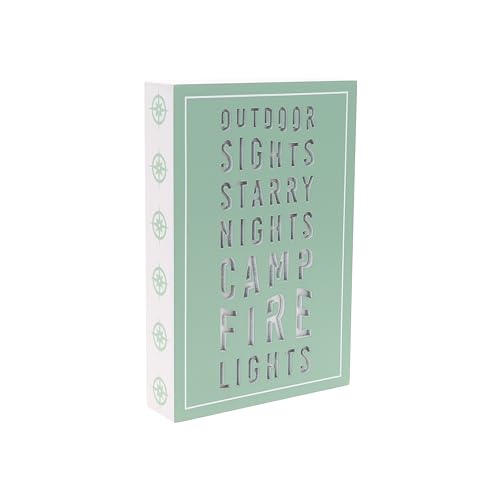 Pavilion Gift Company Lagerfeuer Lichter – 10,2 x 15,2 cm MDF-Plakette für Camping, Wildnis, Kompass, Outdoor, Heimdekoration Pavilion Gift Company Lagerfeuer Lichter – 10,2 x 15,2 cm MDF-Plakette für Camping, Wildnis, Kompass, Outdoor, Heimdekoration von Pavilion Gift Company