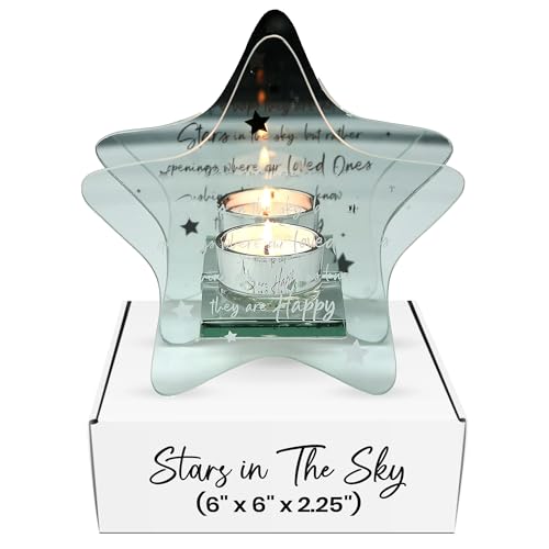 Pavilion Gift Company Sternförmige Teelichthalter aus Glas und Spiegelhalter, 15,2 x 15,2 x 5,7 cm Pavilion Gift Company Sternförmige Teelichthalter aus Glas und Spiegelhalter, 15,2 x 15,2 x 5,7 cm von Pavilion Gift Company