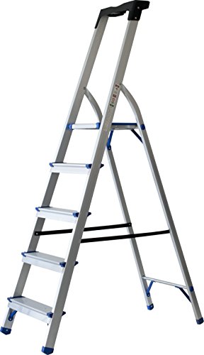 Pavo PREMIUM Haushaltsleiter, Mehrzweckleiter, Stehleiter, Klappleiter aus Aluminium - 5 Stufen 1,50 m, 8037346 Pavo PREMIUM Haushaltsleiter, Mehrzweckleiter, Stehleiter, Klappleiter aus Aluminium - 5 Stufen 1,50 m, 8037346 von Pavo