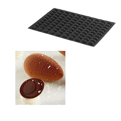 PAVOFLEX Professionelle Silikon Form – Mini quenelle Tonda 3D – px074–100 Einzüge von Pavoni