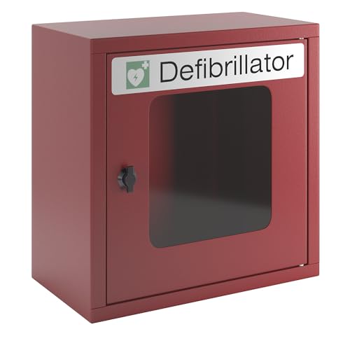 Defibrillatorschrank, ohne Alarmfunktion, feuerrot. von Pavoy