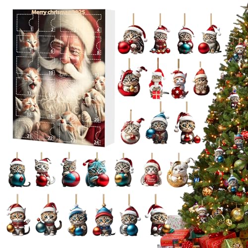 Christmas Ball Cat advent calendars 2025, Christbaumschmuck Katze - Weihnachtsbaumschmuck Tiere Lustig - Weihnachtsdeko Katze Besondere Christmas Ball Cat advent calendars 2025, Christbaumschmuck Katze - Weihnachtsbaumschmuck Tiere Lustig - Weihnachtsdeko Katze Besondere von Pavsicgn