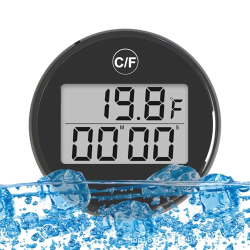 Pavsicgn Eisbad Temperaturmesser | Zweiskala LED Pool Temperaturmessgerät | Präzises Werkzeug für Dusche Wanne Schwimmbad Garten Badezimmer Haus Draußen von Pavsicgn