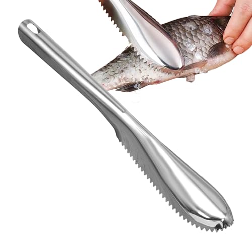 Pavsicgn Fischskala -Entferner, Fisch -Descaler -Werkzeug | Ergonomischer Griff Fisch Scaler Edelstahlskala Entferner | Descaler -Reinigung Schäler Multifunktionales Schaberwerkzeug zum Schälen und von Pavsicgn