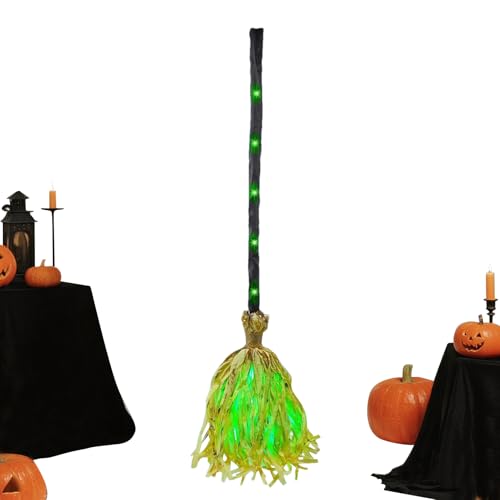 Pavsicgn Hexenbesen, Grüne LED Hexenbesen Deko Für Halloween, Beleuchtetes Requisiten Zubehör Dekoration Für Zimmer Garten Terrasse Haus Innenbereich Außenbereich Party Pavsicgn Hexenbesen, Grüne LED Hexenbesen Deko Für Halloween, Beleuchtetes Requisiten Zubehör Dekoration Für Zimmer Garten Terrasse Haus Innenbereich Außenbereich Party von Pavsicgn