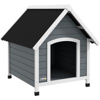 Hundehütte aus Holz Hundehaus Kleintierhaus mit Asphaltdach Grau Hundehütte aus Holz Hundehaus Kleintierhaus mit Asphaltdach Grau von PawHut