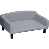 Hundesofa mit Weichem Bezug Haustiersofa Hundebett Katzensofa Holzbeinen von PawHut